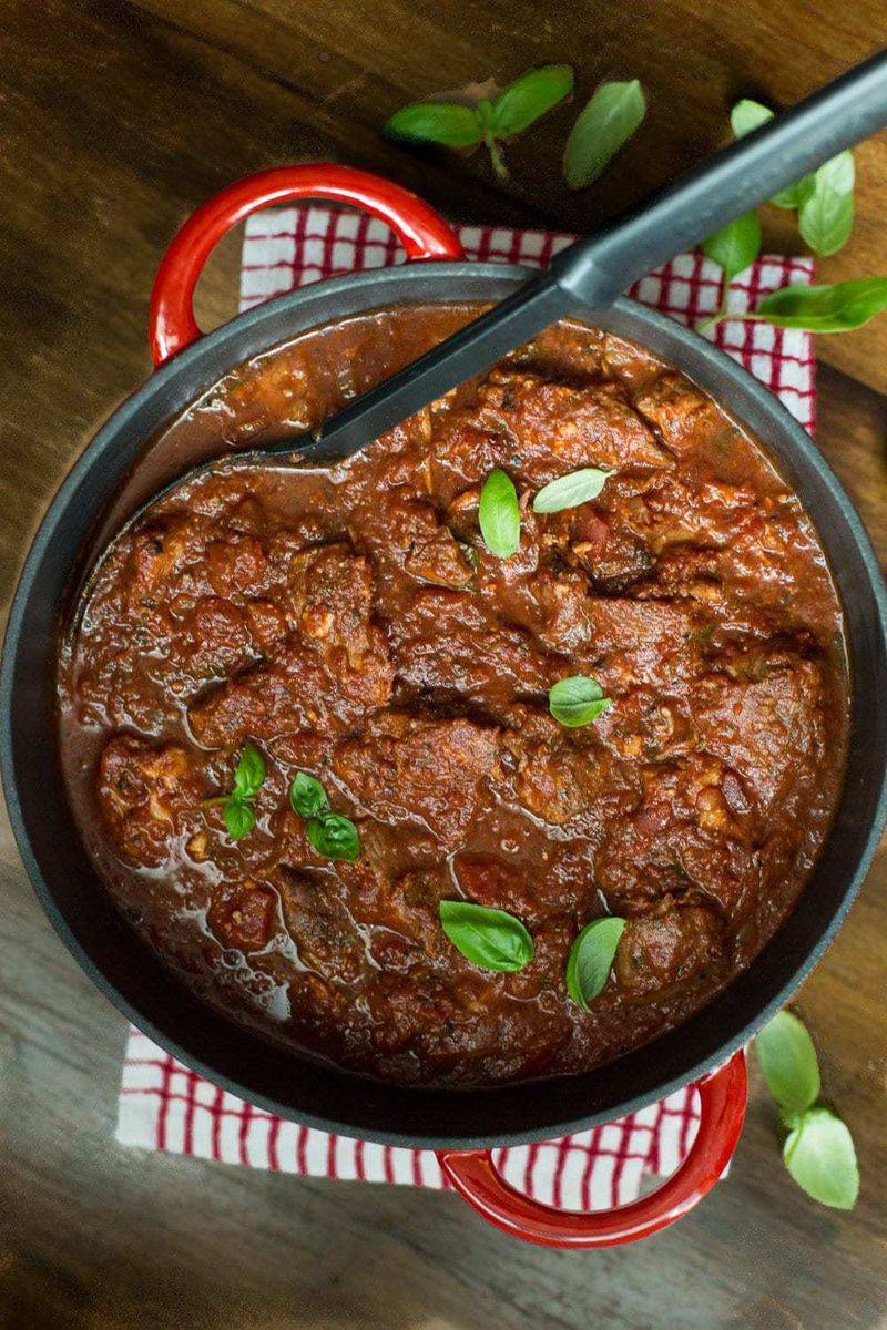 Pork Tenderloin Braised In Marinara
