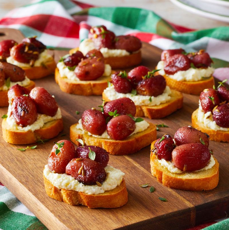 Whipped Feta With Roasted Grapes
