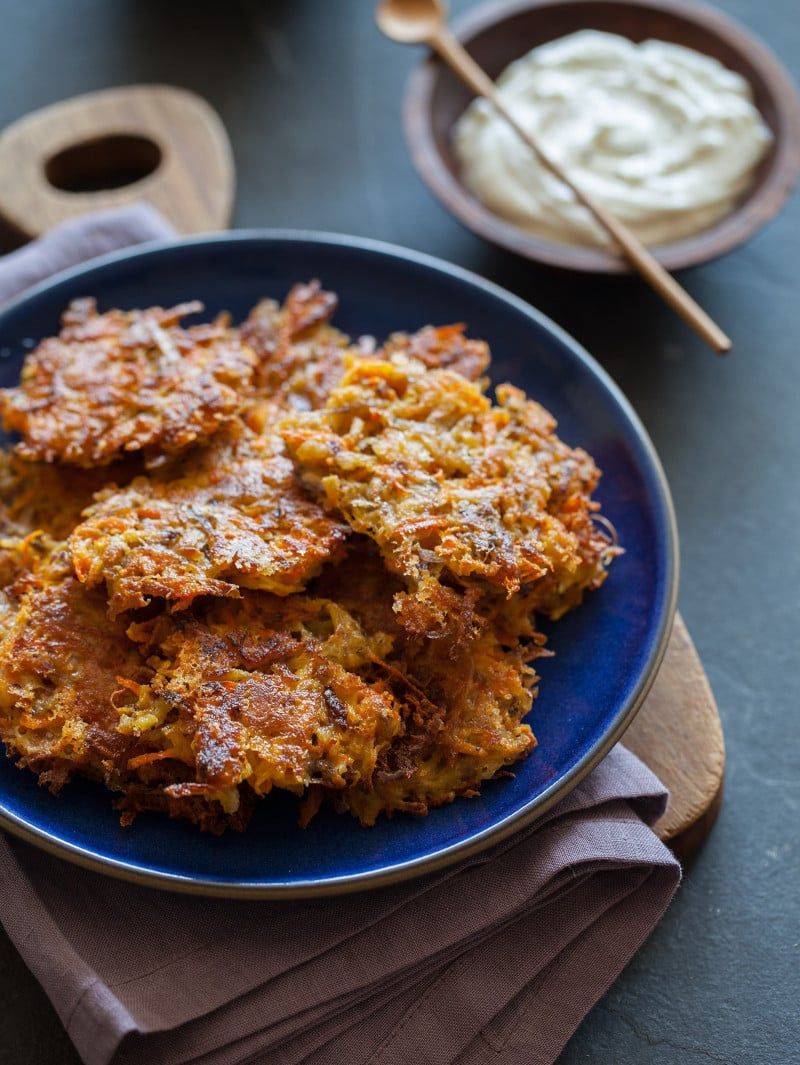 Parsnip and Apple Fritters with Creme Fraiche