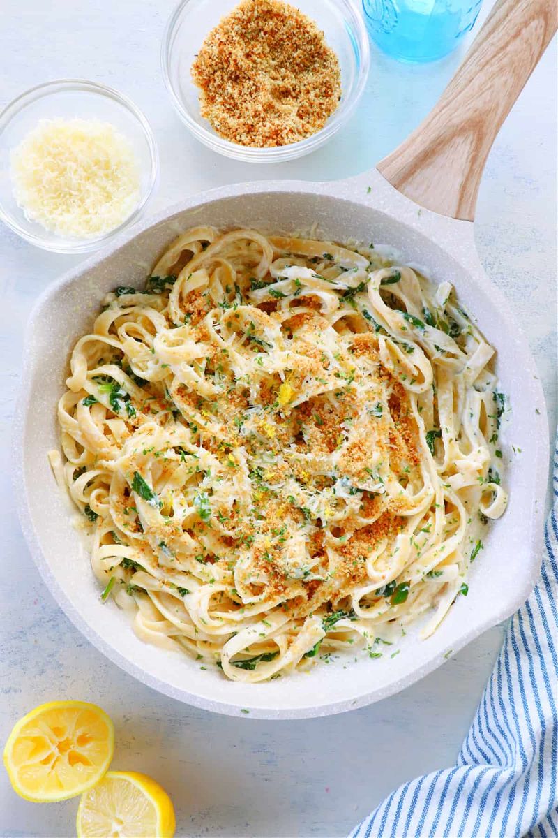 Lemon Ricotta Pasta with Toasted Breadcrumbs