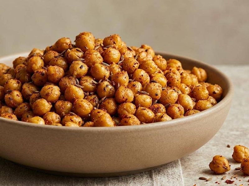 Spicy Roasted Chickpeas with Cumin Seeds
