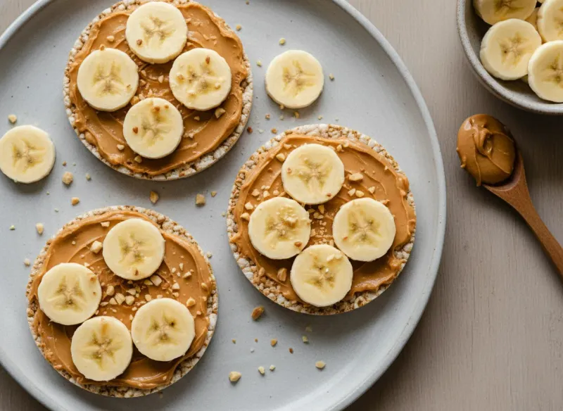 Banana Peanut Butter Rice Cakes