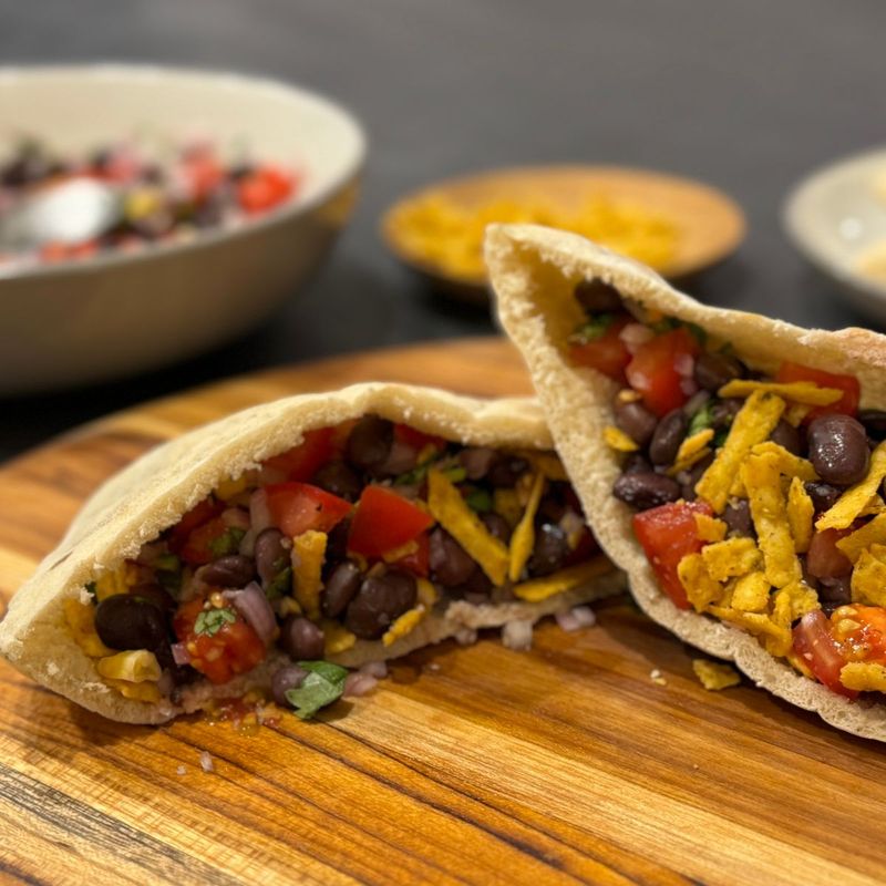Black Bean and Salsa Pita Pocket