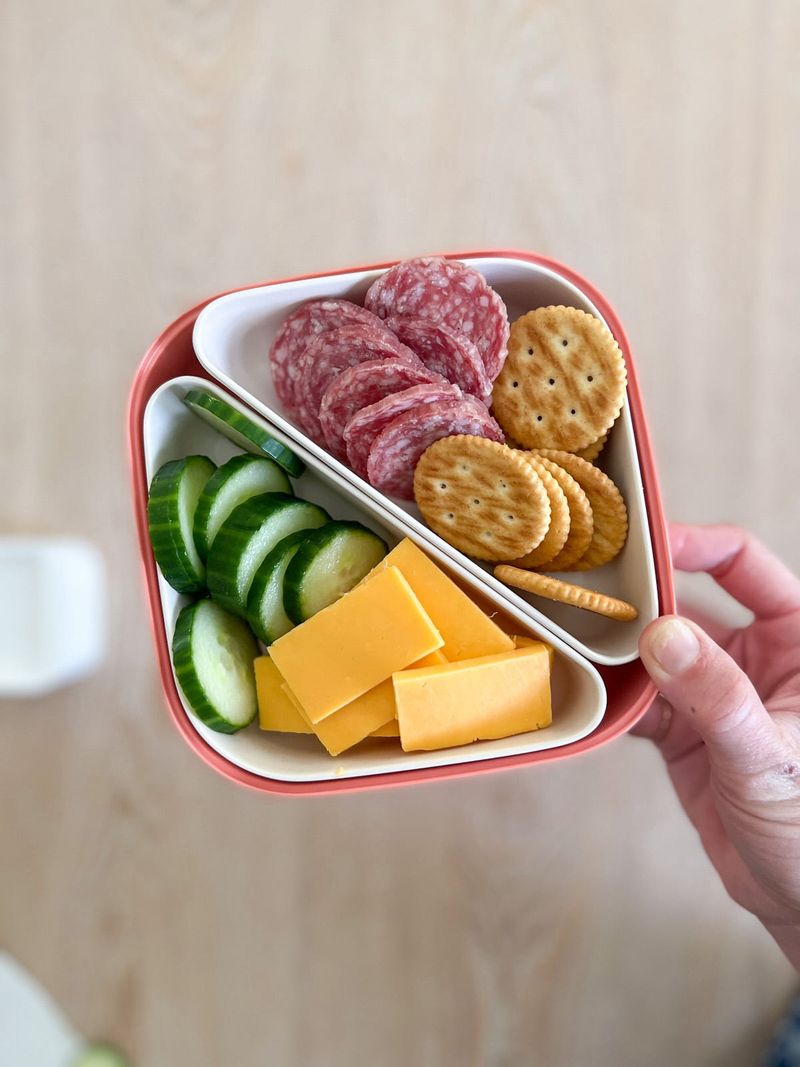Cheese and Crackers with Pepperoni