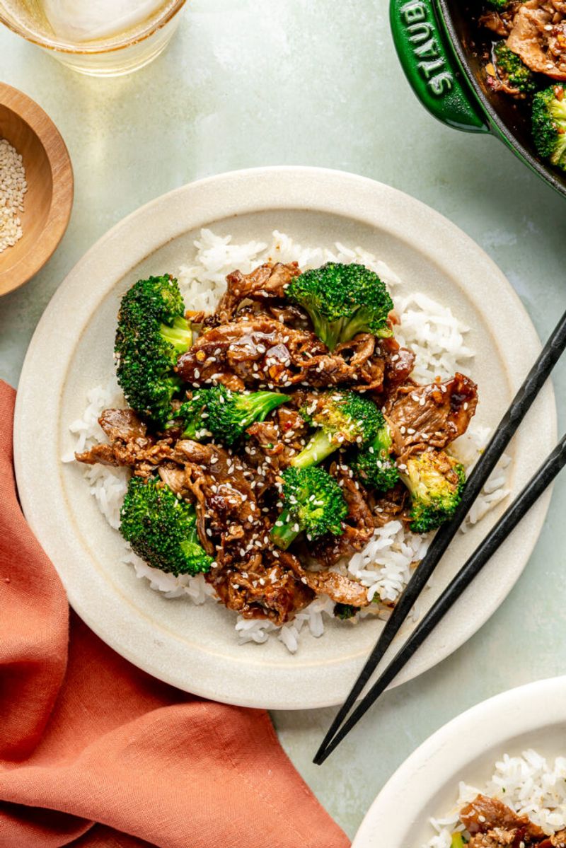 Beef and Broccoli With Rice