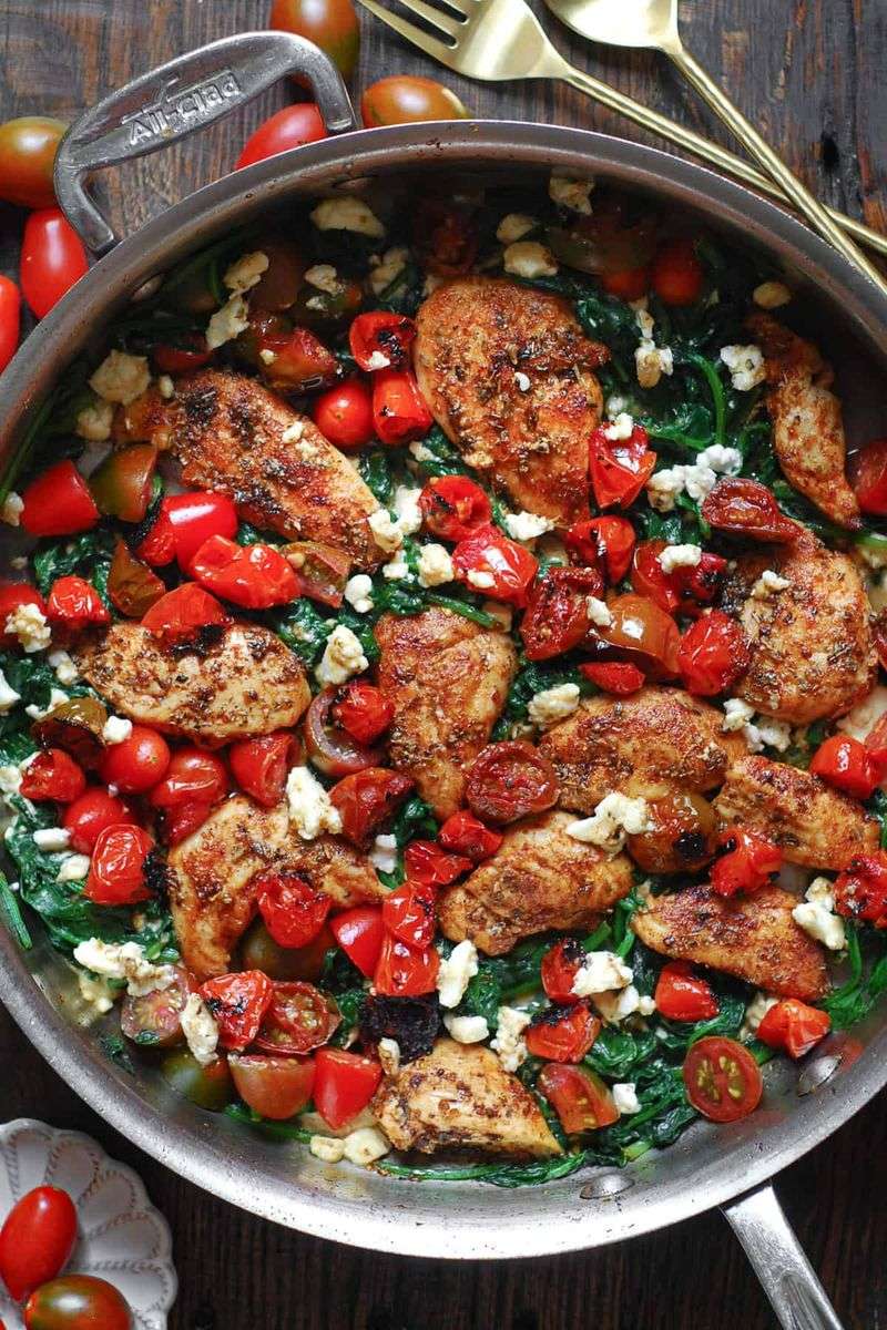 Chicken and Spinach Skillet