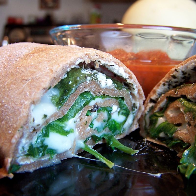 Spinach and Ricotta Whole Wheat Wrap