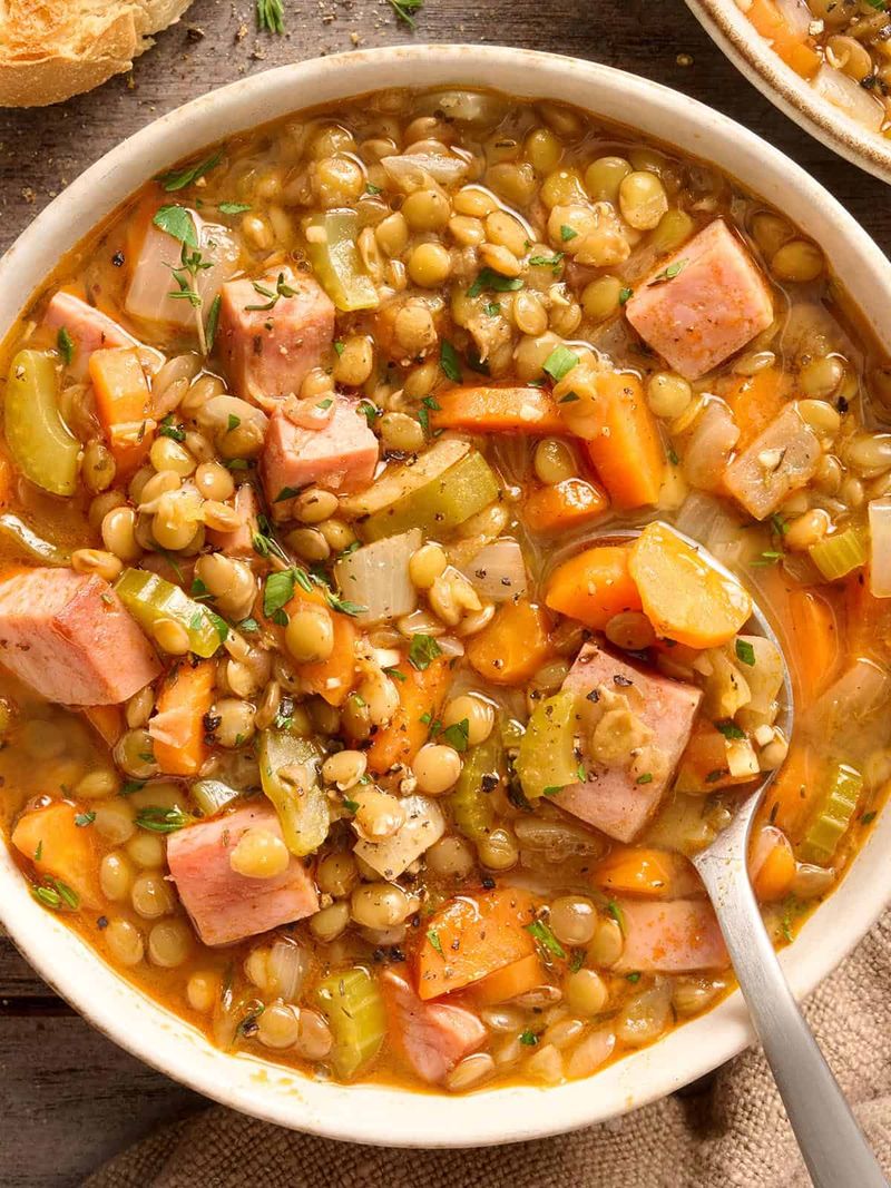 Lentil Soup With Warm Bread