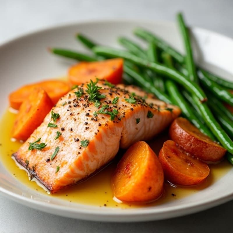 Salmon and Sweet Potato Plate