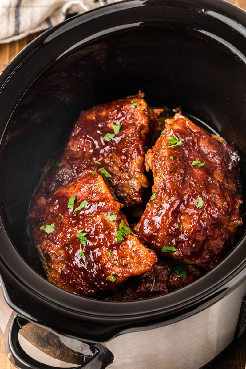 Add Barbecue Sauce to Ribs After Slow Cooking