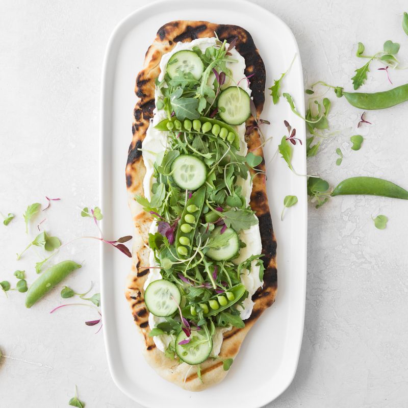 Radish Flatbread with Herbed Ricotta