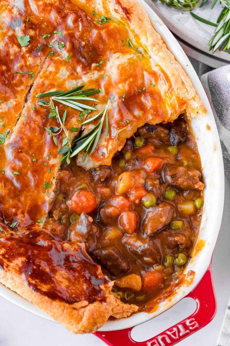 Slow-Baked Beef and Vegetable Pot Pie
