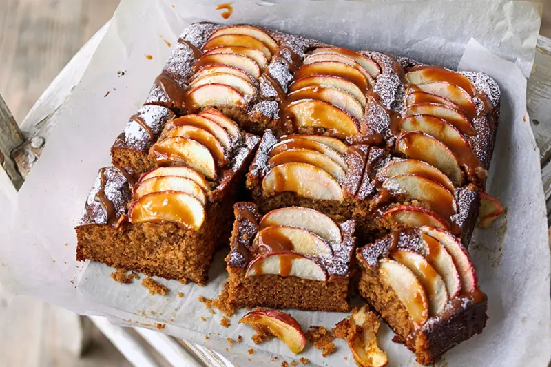 Toffee Apple Traybake