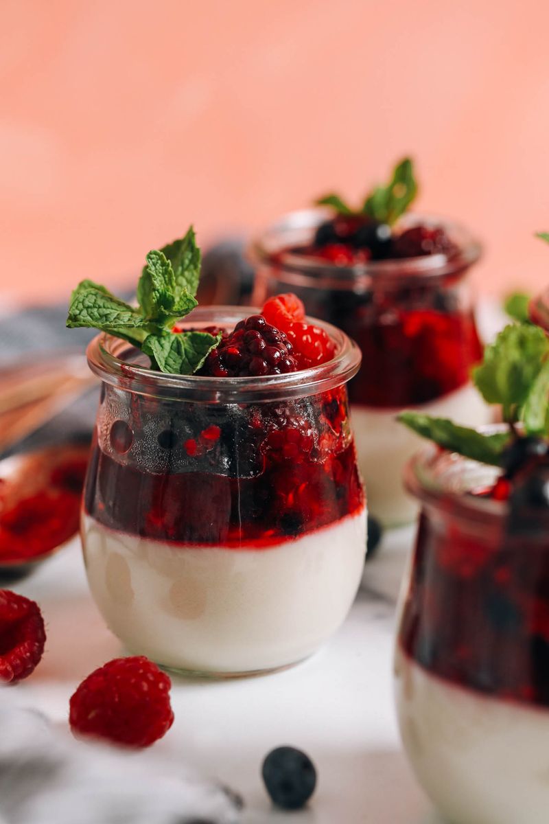 Panna Cotta with Berry Compote