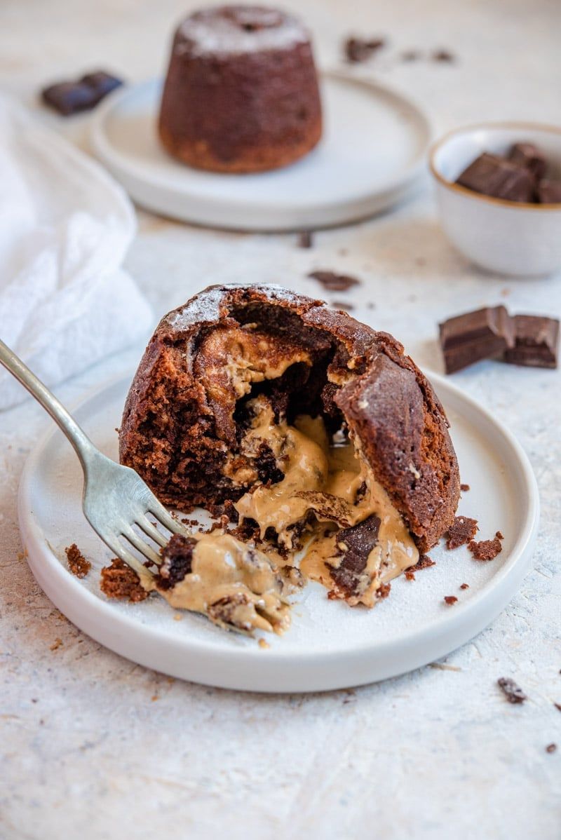 Peanut Butter Chocolate Lava Cakes