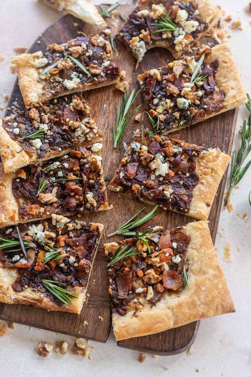 Dark Chocolate Walnut and Gorgonzola Flatbread