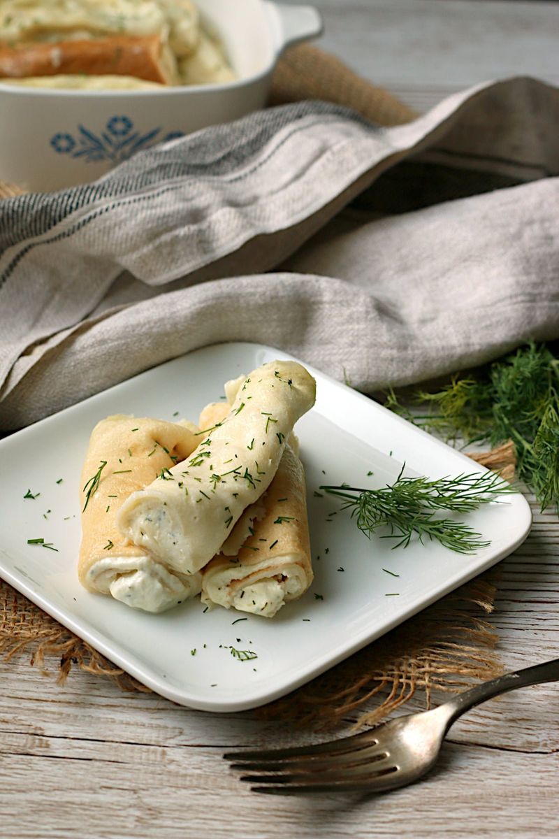 Dill and Cream Cheese Crepes