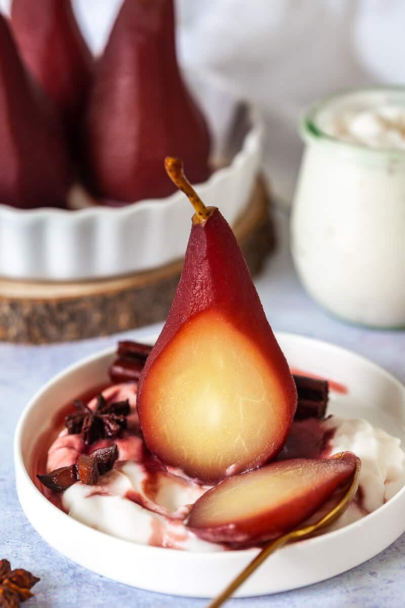 Cinnamon Poached Pears