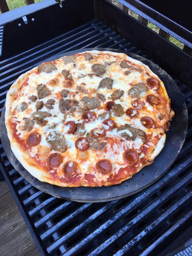 Pizza Stone On The Grill