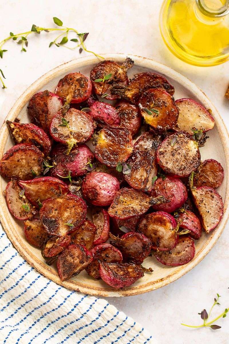 Roasted Radishes with Garlic and Herbs