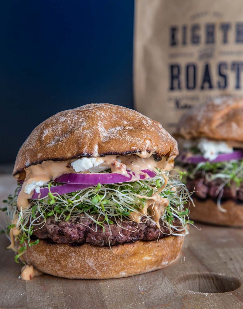 Coffee-Infused Beef Burger