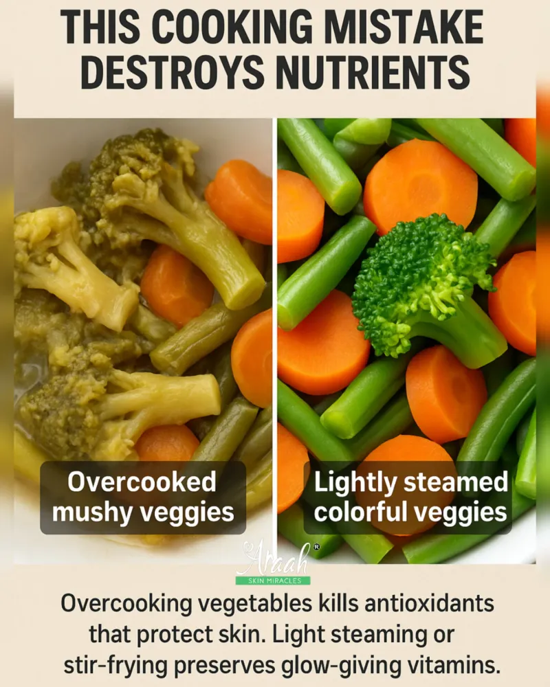 Overcooking Vegetables Until They Are Mushy