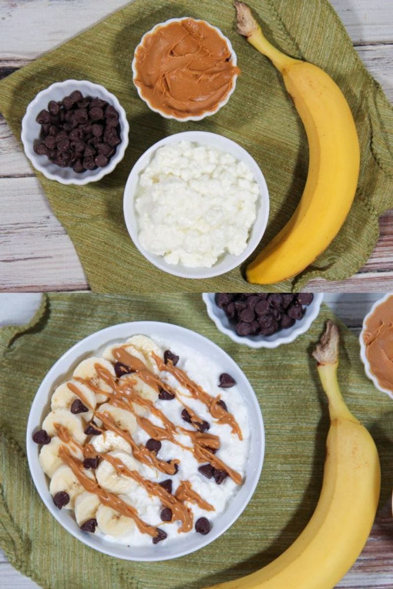 Cottage Cheese Peanut Butter Banana Bowl