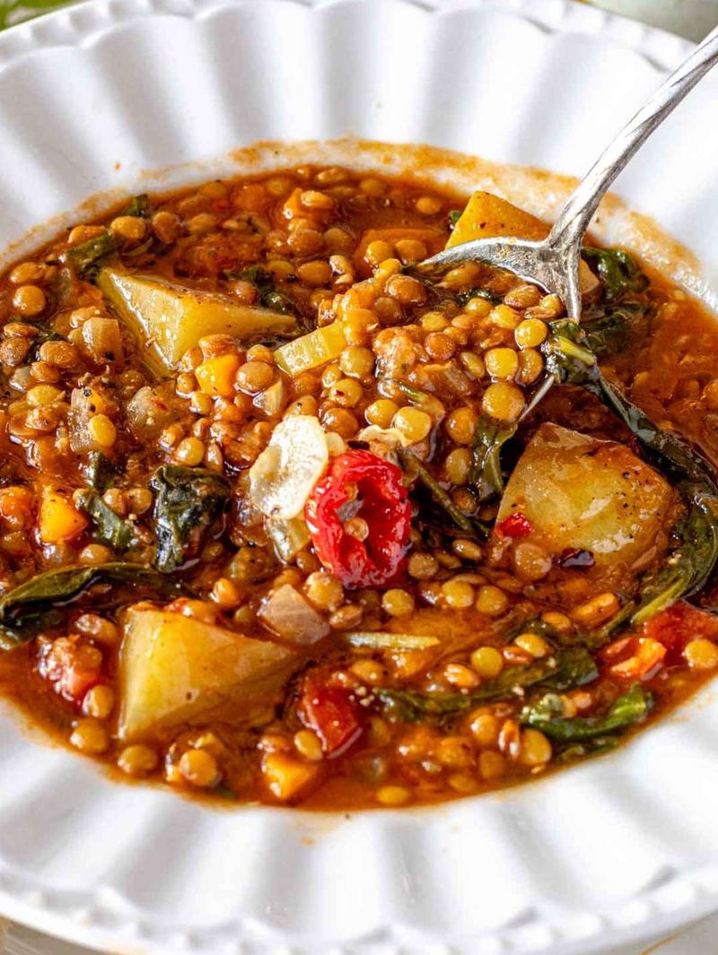Lentil And Vegetable Breakfast Soup
