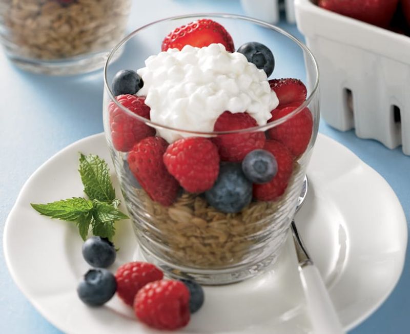 Cottage Cheese Berry Parfait