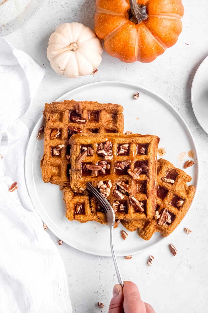 Whole Grain Waffles With Pecan Butter