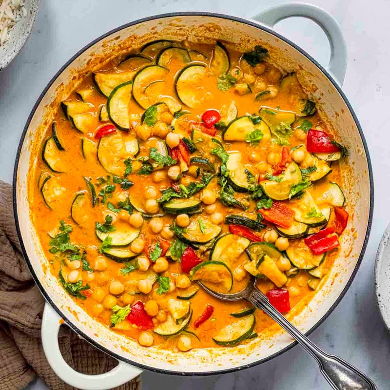 Courgette Curry with Coconut Milk