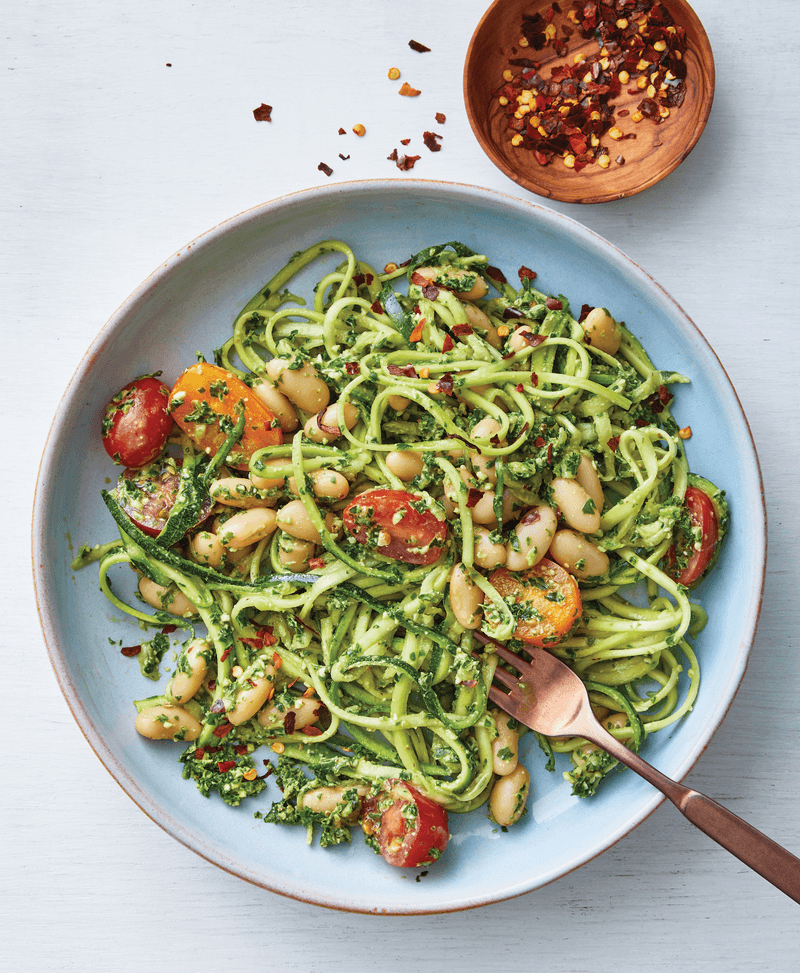 Courgette Noodles with Pesto