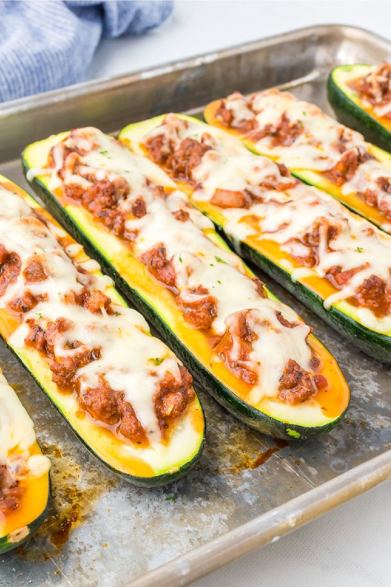 Stuffed Courgette Boats
