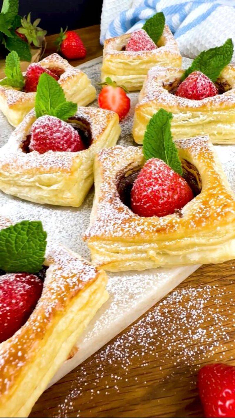 Strawberry Nutella Puff Pastry Twists