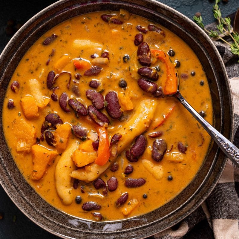 Caribbean Red Bean and Plantain Soup