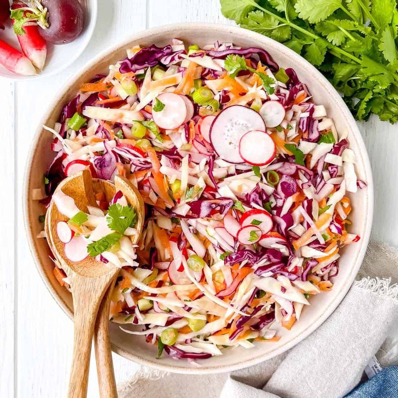 Radish Slaw with Honey Mustard Dressing