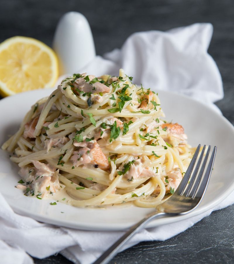 Smoked Salmon and Dill Pasta