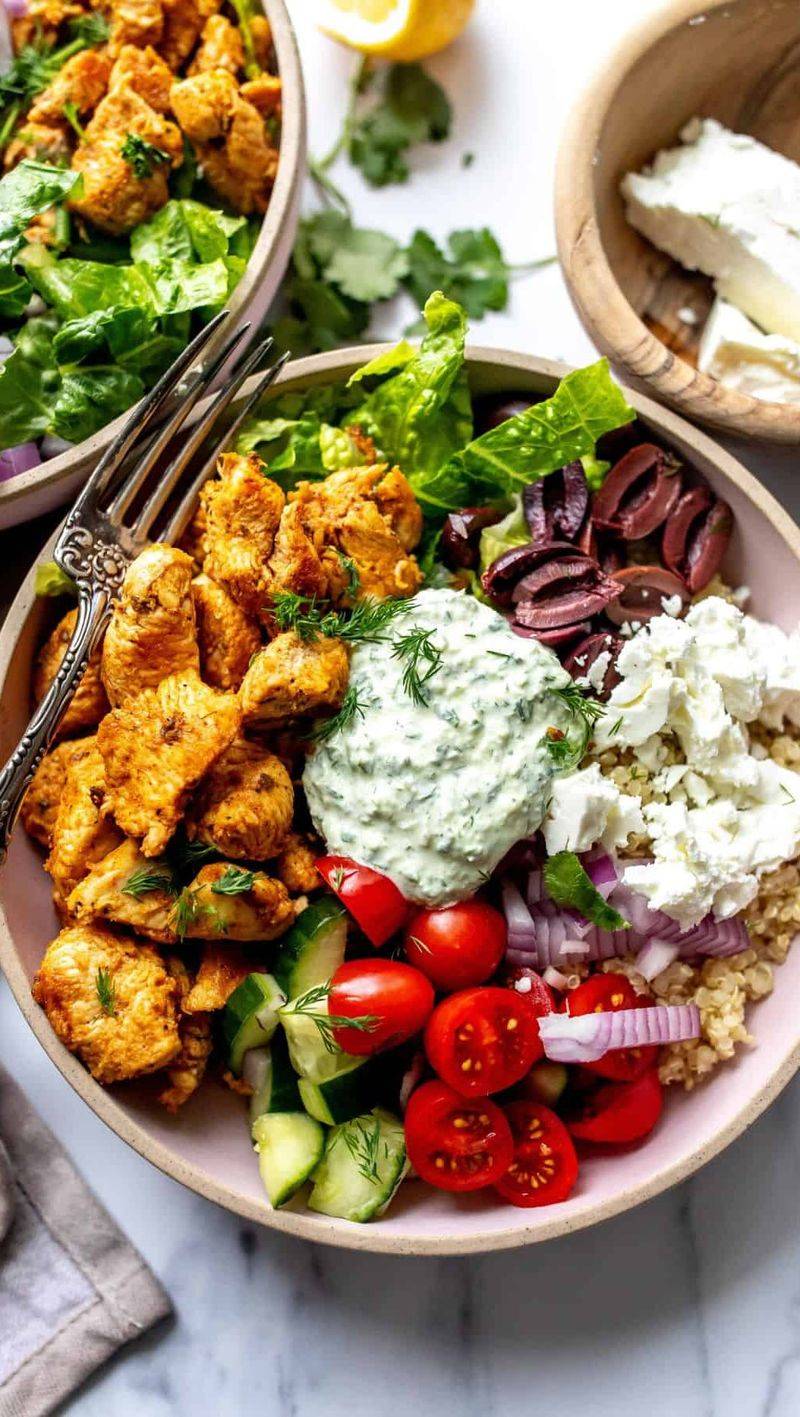Greek Chicken Gyro Bowls
