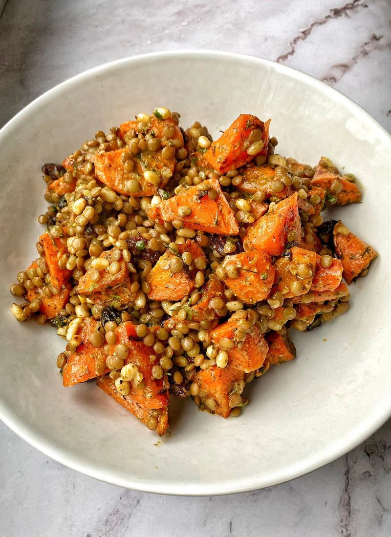 Warm Lentil and Roasted Carrot Bites