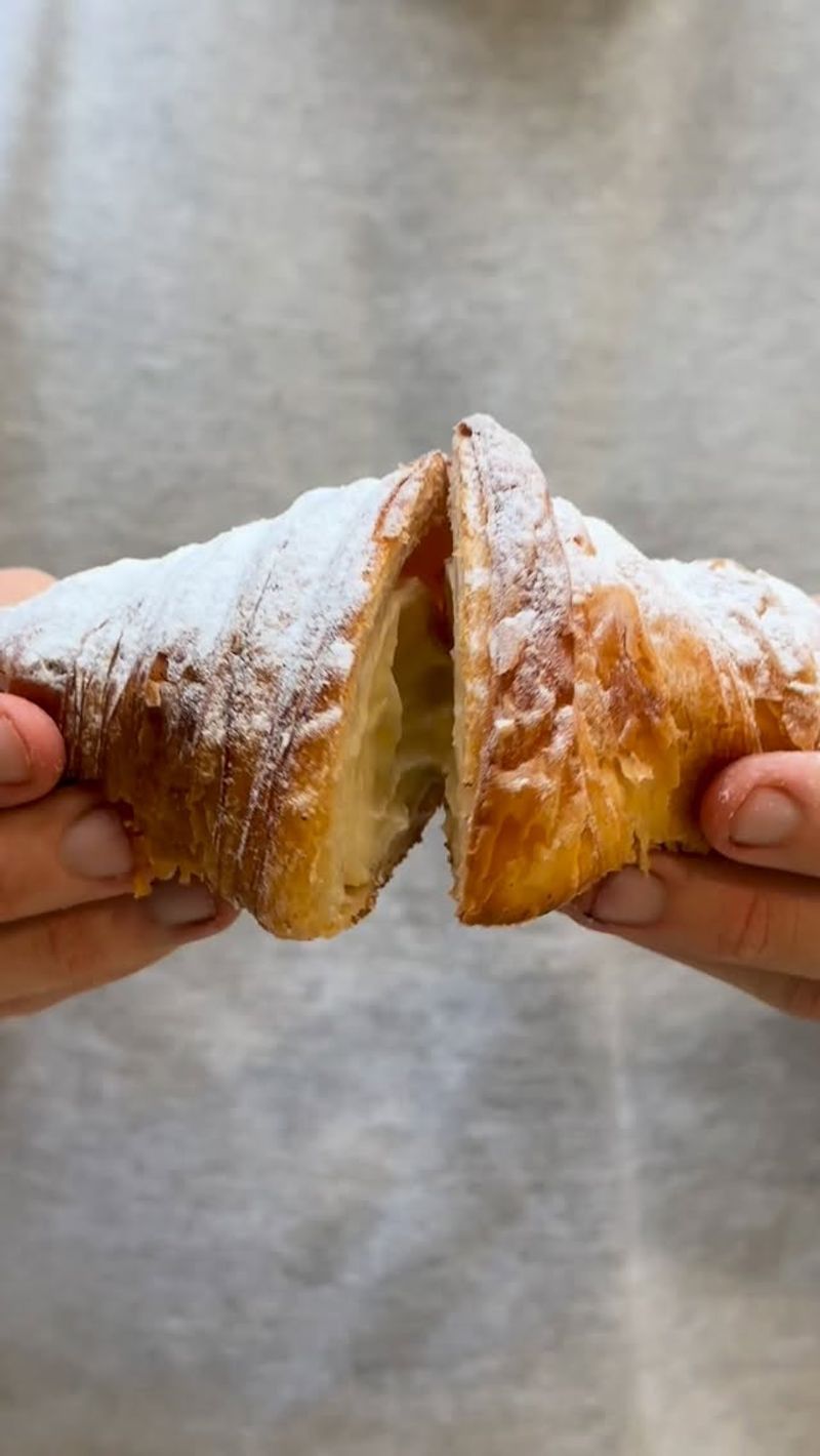 Custard Filled Croissants