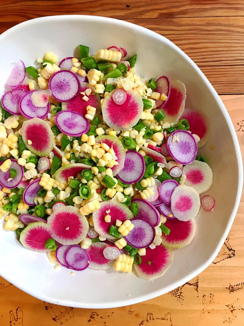 Radish and Corn Summer Salad