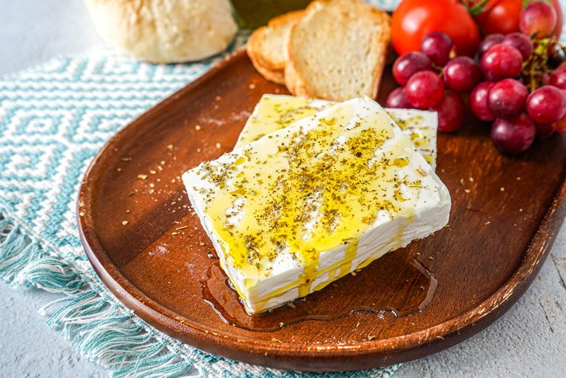 Feta Cheese with Olive Oil and Oregano