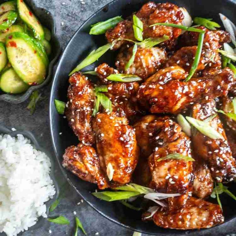 Chocolate Soy Glazed Chicken Wings
