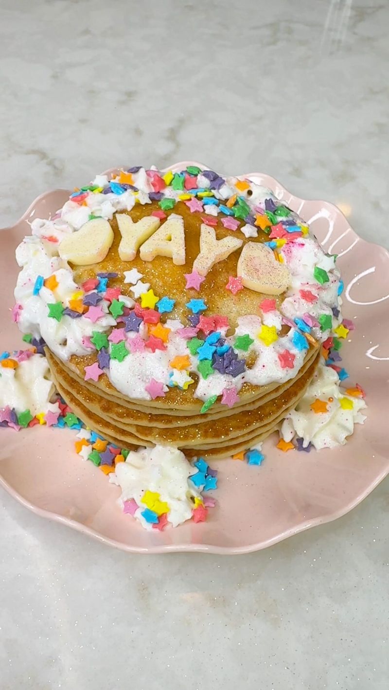 Add Edible Glitter or Sprinkles to Pancakes and Yogurt