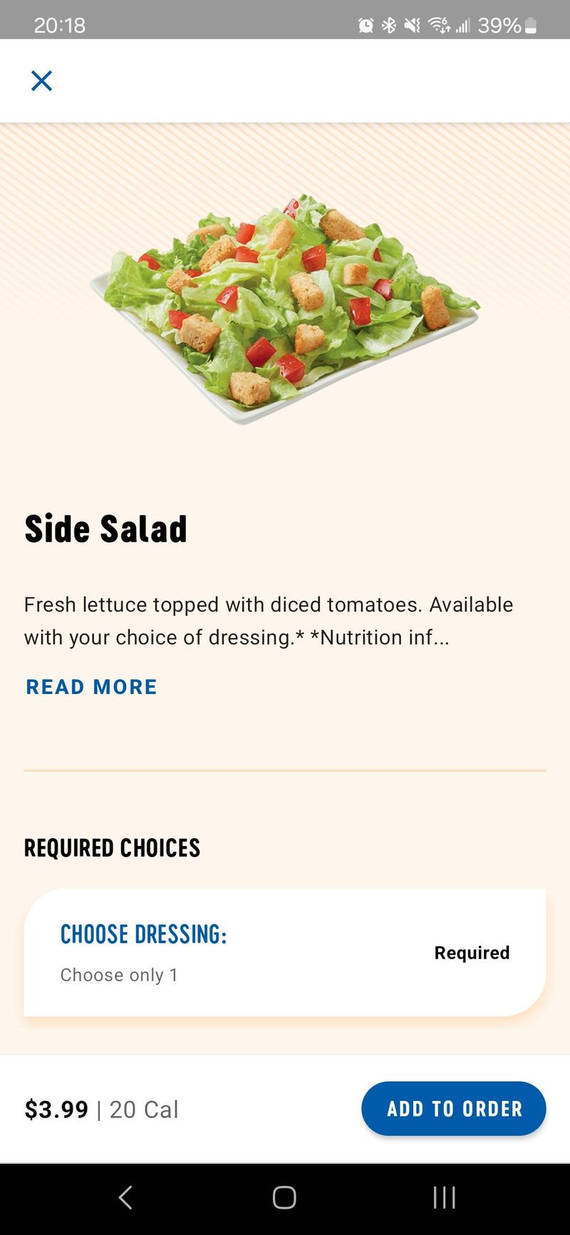 Dairy Queen's Side Salad