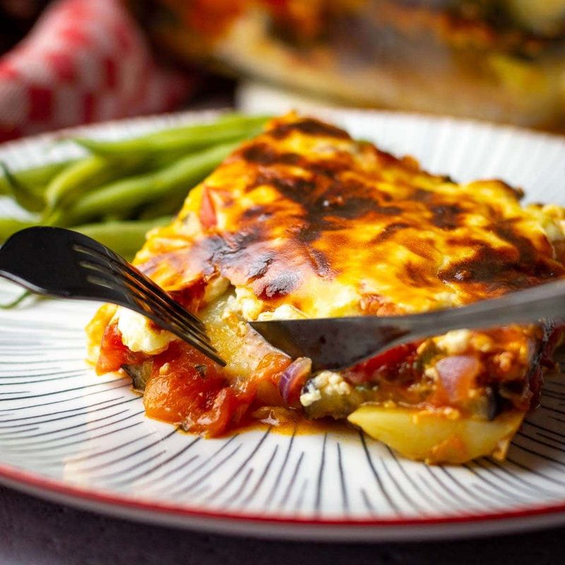 Eggplant and Tomato Casserole with Feta