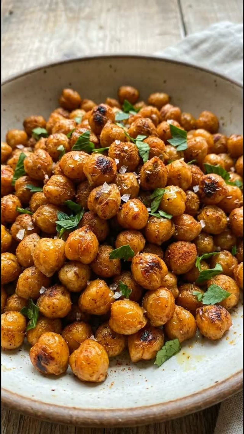 Roasted Chickpeas with Cumin and Garlic