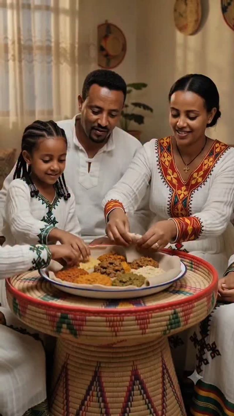 Ethiopian Injera Meal