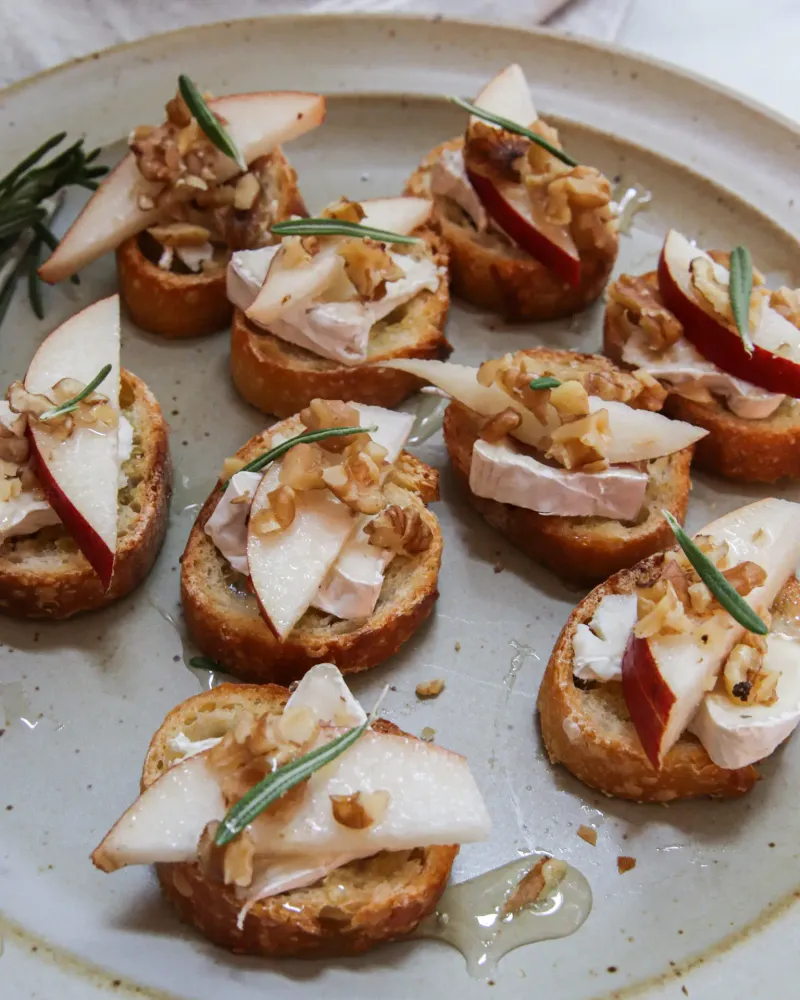 Pear and Camembert Crostini