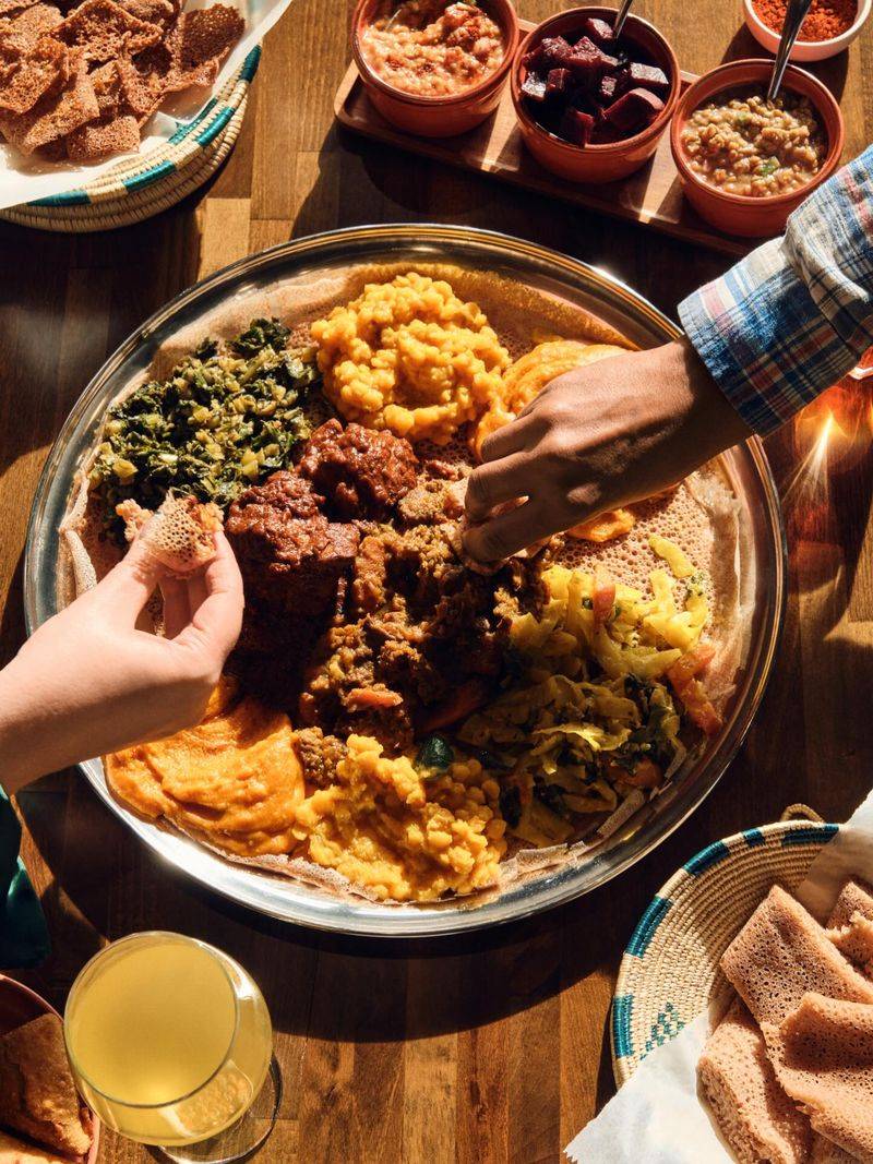 Injera with Ethiopian Stew